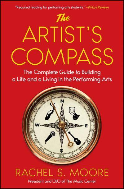 Red cover of the Artist's Compass book featuring an compass illustration