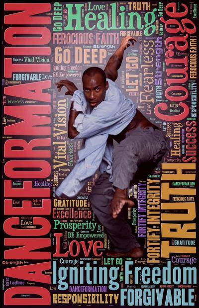 magazine cover with Carlton Wilborn in a dance pose surrounded by words
