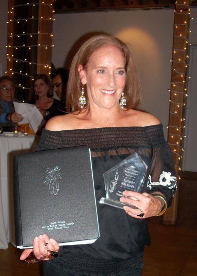 Jamie Nichols poses with her award at the 19th Lester Horton Dance Awards