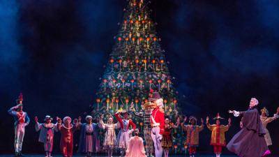 Christmas party scene of Act I from the Nutcracker